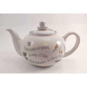 Marjolein Bastin Teapot Tea Cup Birds Nature Flowers Garden Friends Writing